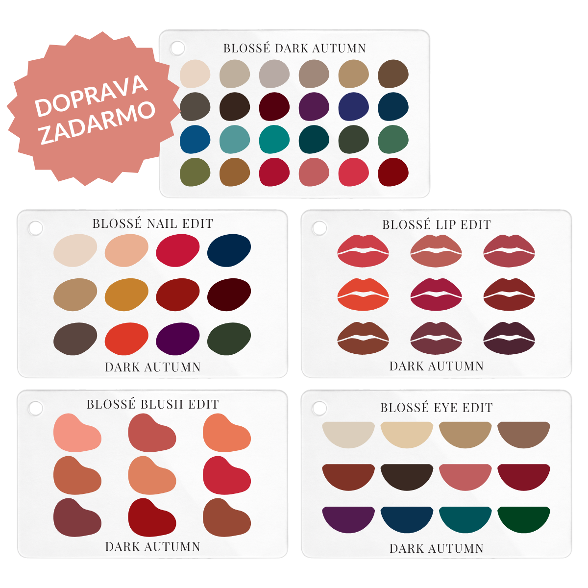 Kompletný balíček | Oblečenie + Make-up | 5 paletiek + DARČEK ZADARMO | BLOSSÉ