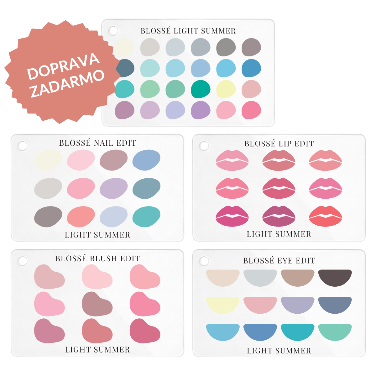Kompletný balíček | Oblečenie + Make-up | 5 paletiek + DARČEK ZADARMO | BLOSSÉ